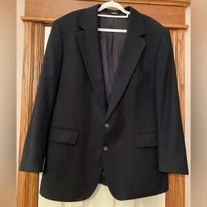 Ralph Lauren Chaps Mens Wool Black 2 Button Sportcoat Blazer Sz 44 L ??